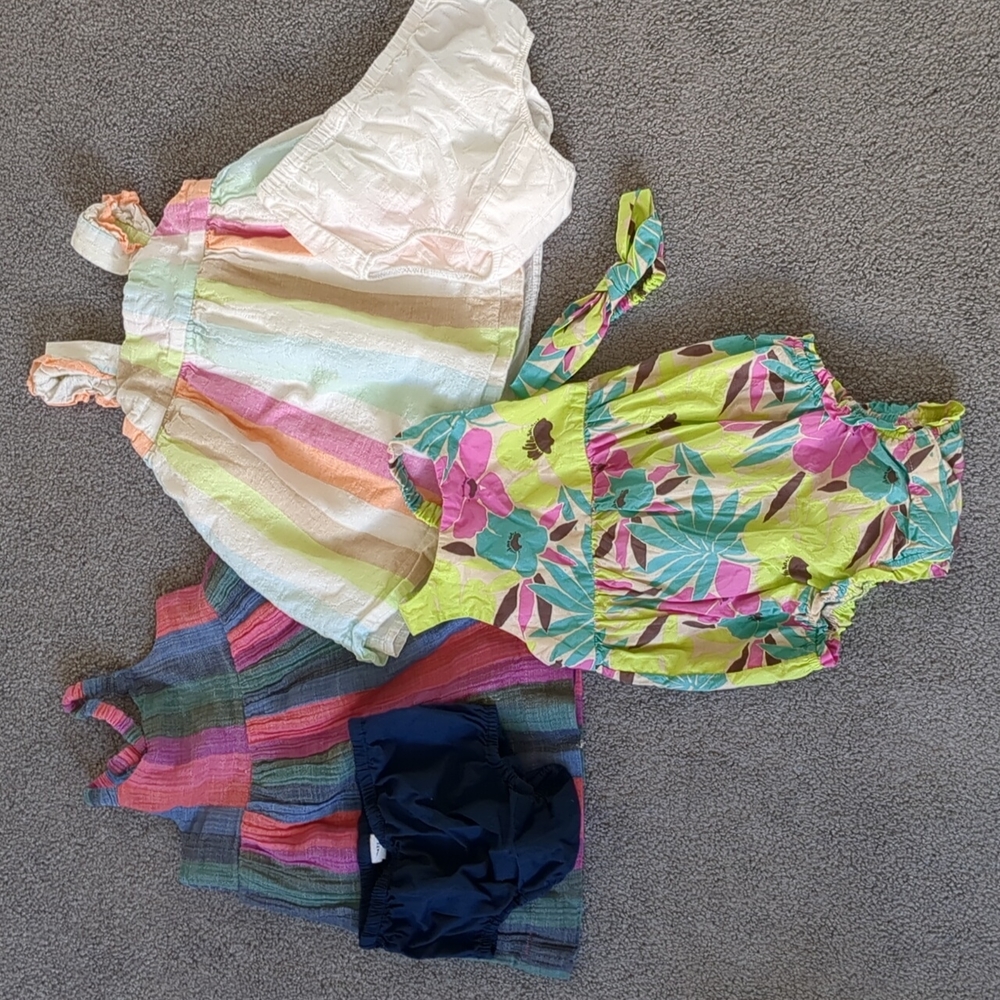 Lot of 3 - Gap dresses/romper - EUC - 12-18mos